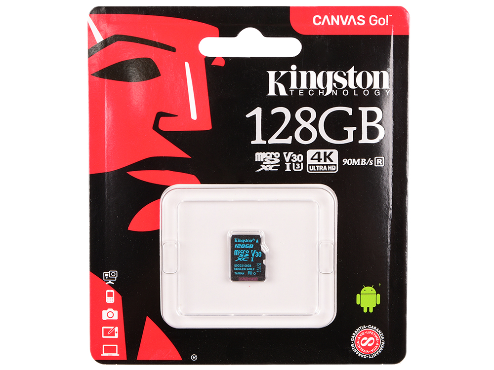 Карта памяти microsdxc kingston canvas select plus 64 гб sdcs2 64gbsp