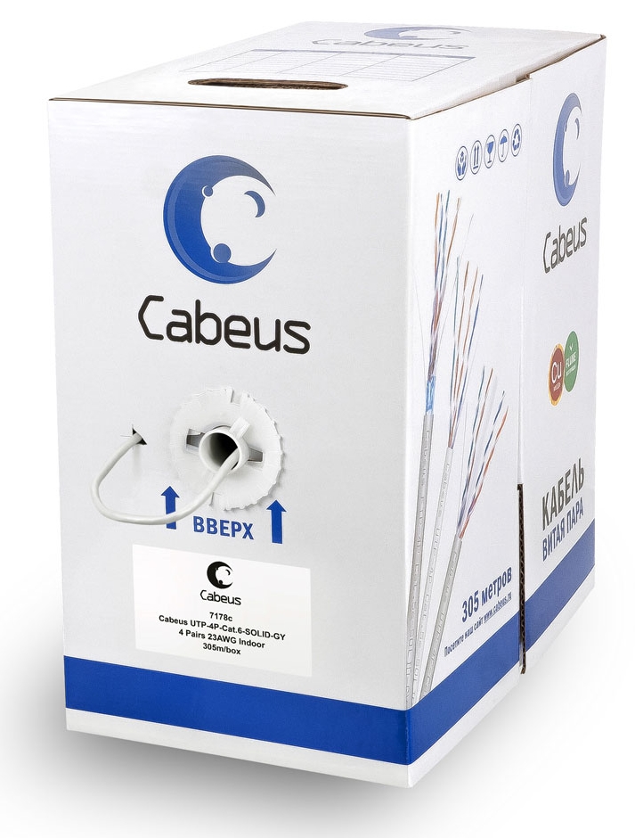 Cabeus utp 4p cat 5e solid lszh. UTP 5e бухта 305м. Cabeus UTP-4p-Cat.6-Solid-GY. Cabeus FTP-4p-Cat.5e-Patch-GY. Кабель u/UTP Cat.5e, Solid.